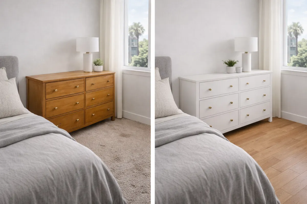 Furniture Painting before and after in Los Angeles