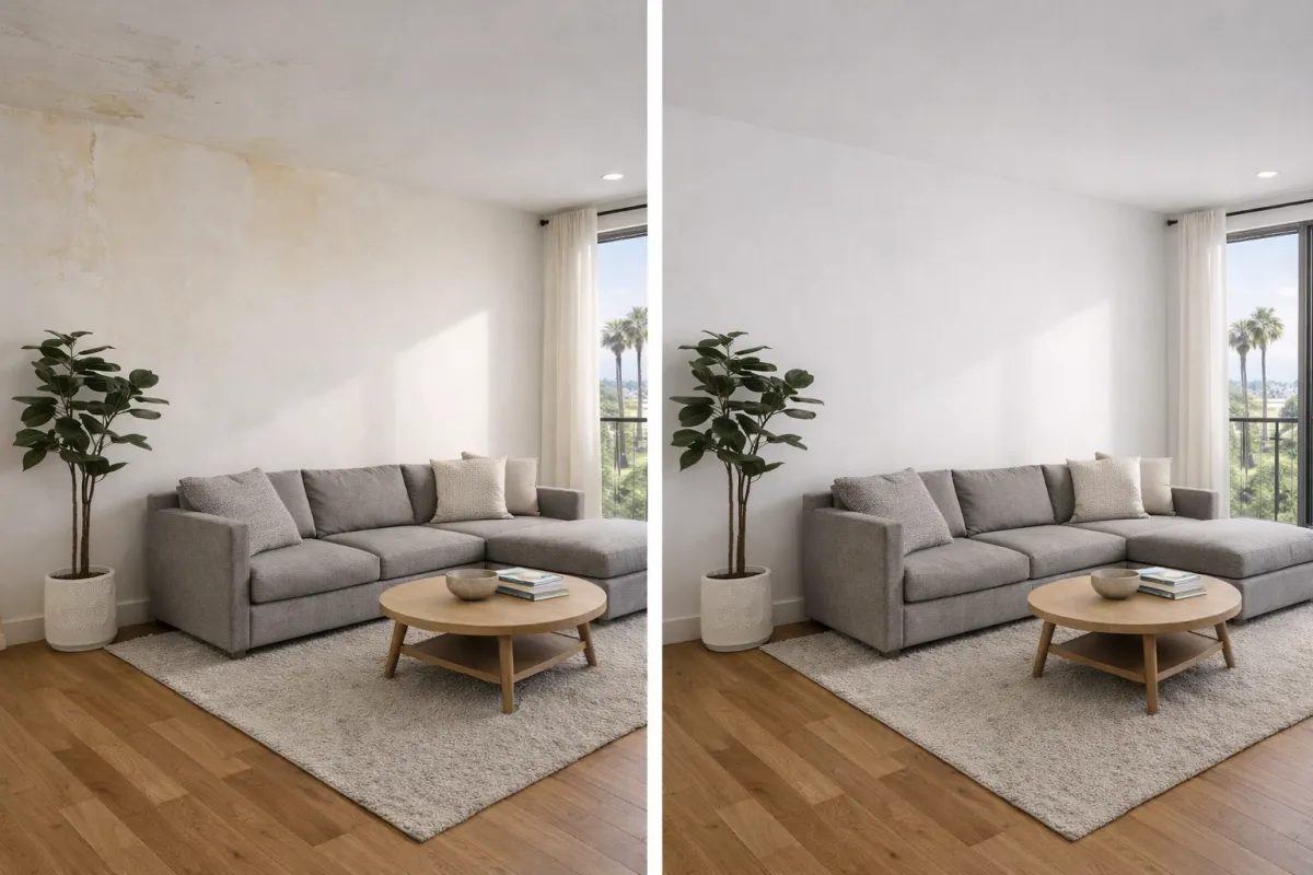 Interior painting before and after — Los Angeles