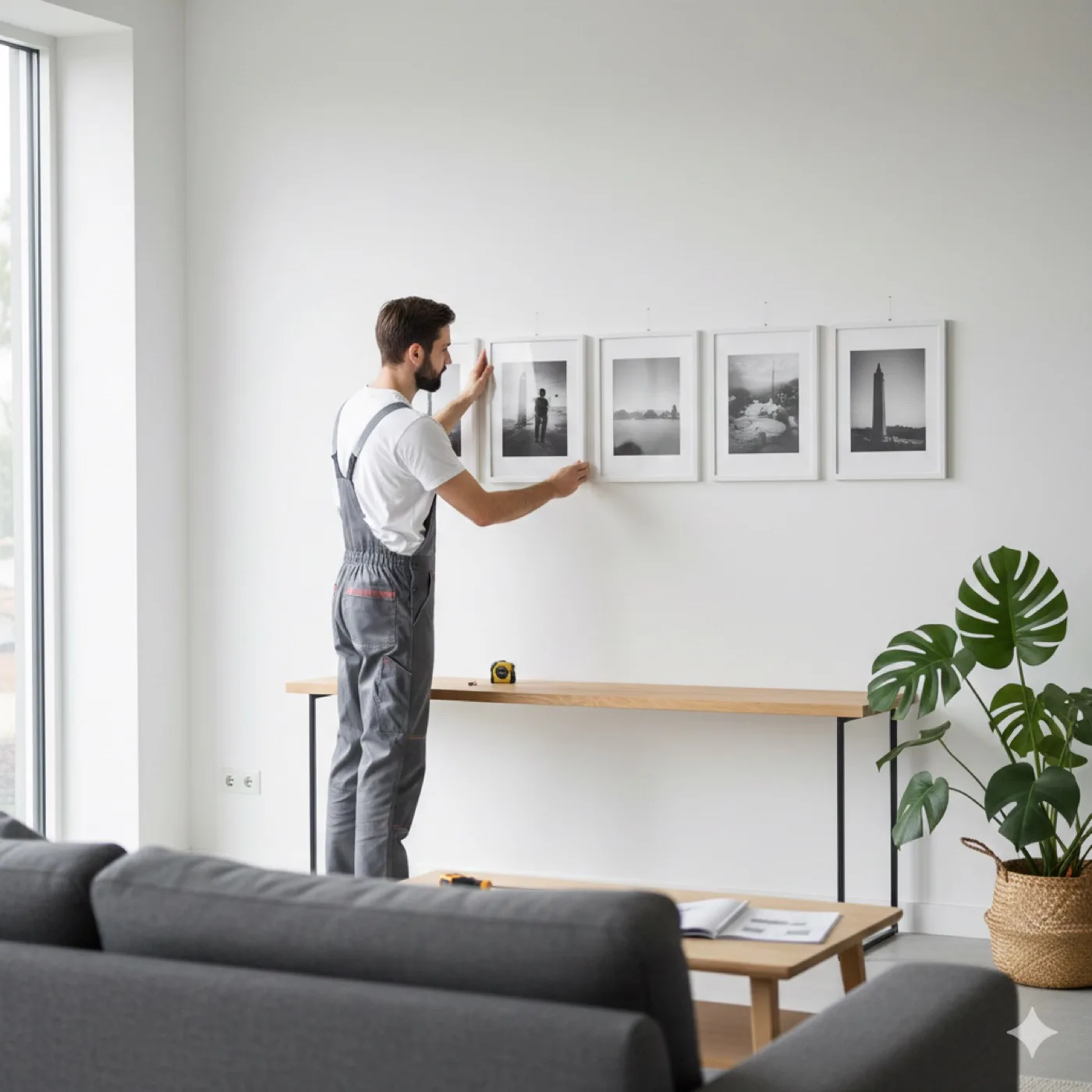 Art and mirror hanging service in Los Angeles